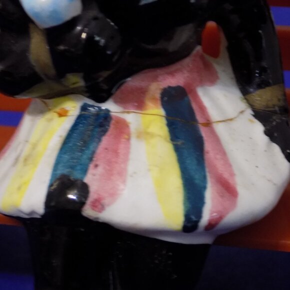 Vintage Ceramic Africans American  Couple Bench Salt & Pepper Shakers - Picture 4 of 4